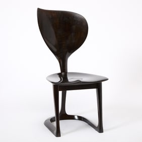 Michael Coffey Studio Black Stained Fruitwood "Lotus" Side Chair