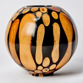 Phillp Moulthrop Turned Box Elder Pine Bundled Mosaic Vessel