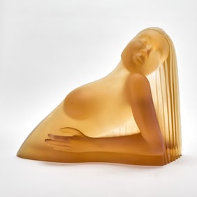 Dan Dailey for Daum Cast Glass Sculpture of a Woman Entitled "Le Soleil"
