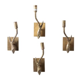 Set of Four Vaughan Designs Gilt-Brass Single-Arm Wall Lights