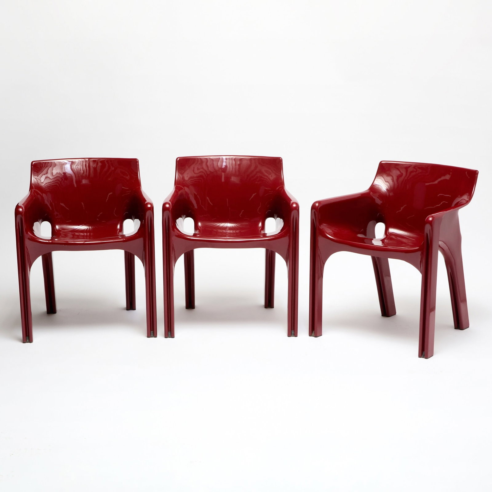 Three Vico Magistretti for Artemide Molded Plastic "Gaudi" Armchairs (1 of 5)