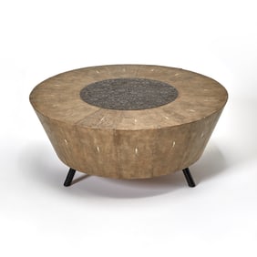 R&Y Augousti Shagreen and Patinated Bronze Coffee Table