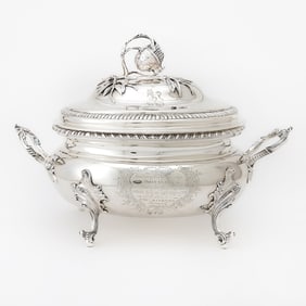 George III Sterling Silver Covered Soup Tureen
