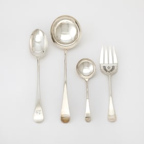 Group of English Sterling Silver Serving Utensils