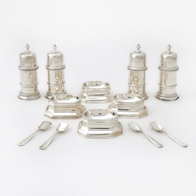 English Sterling Silver Condiment Set