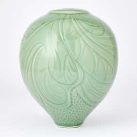 Korean Style Celadon Glazed Vase