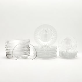 Val St. Lambert Glass Part Dinner Service