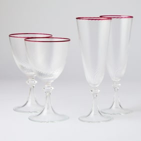 Maison Moretti Murano Glass Stemware Set