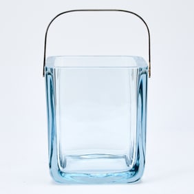Cartier Glass and Metal Ice Bucket