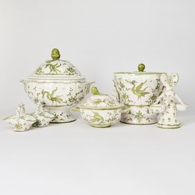 Group of Moustiers Faience Table Articles