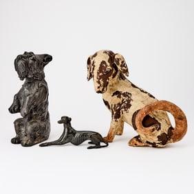 Three Figures of Dogs