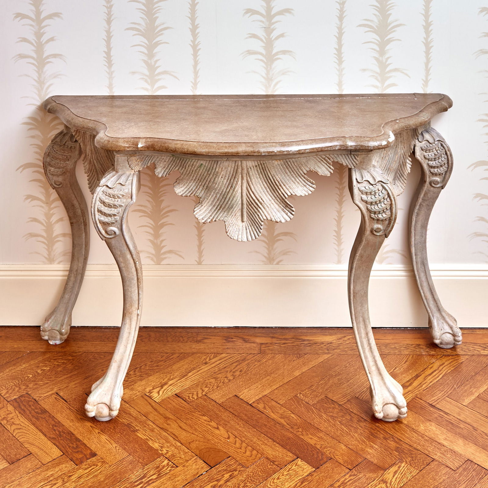 George II Style Painted Wood Console (1 of 2)
