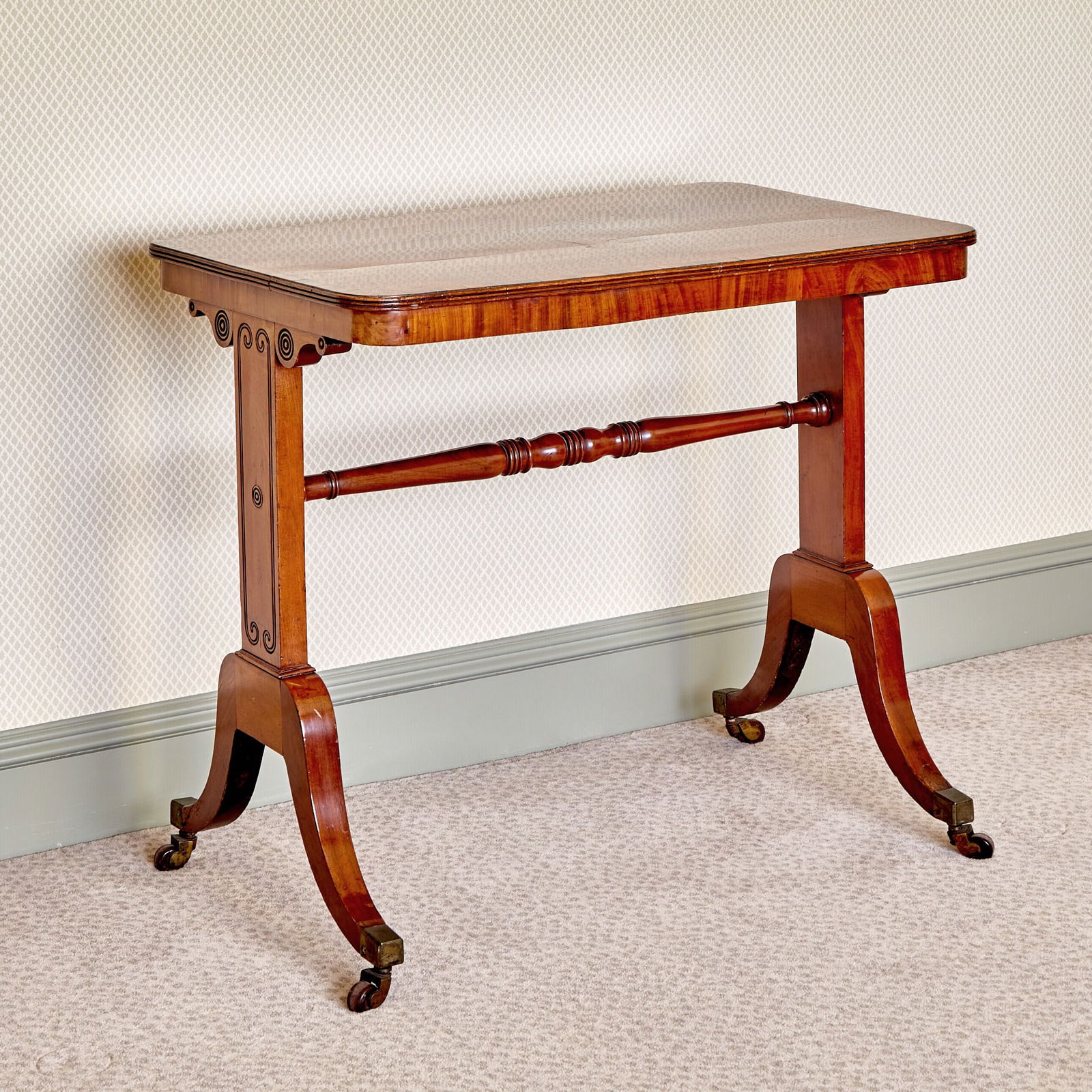 Regency Rosewood-Inlaid Mahogany Side Table (1 of 2)