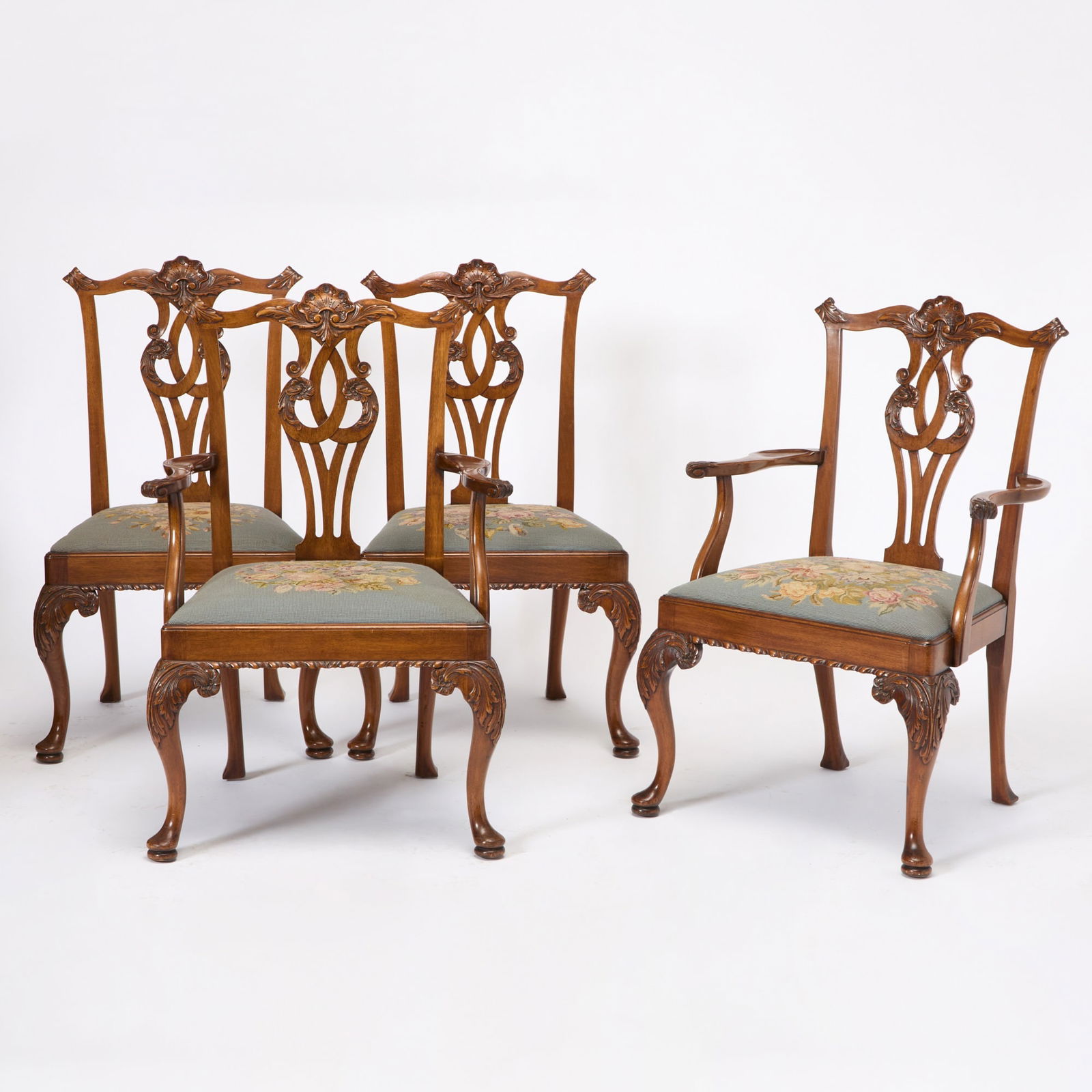 Set of Four George III Style Mahogany Dining Chairs (1 of 6)