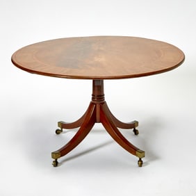 Regency Tulipwood-Inlaid Mahogany Breakfast Table