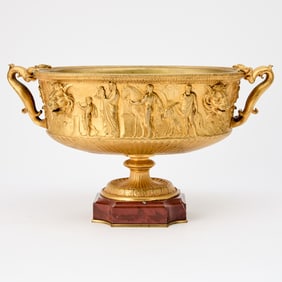 Empire Style Gilt Bronze and Marble Centerpiece