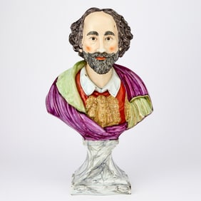 Staffordshire Pottery Bust of William Shakespeare
