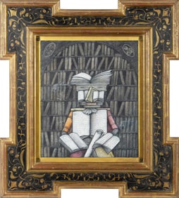 A wonderful artwork, eminently suitable for a library or study, by Peter Sis