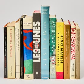 A group of large art monographs on various artists and subjects