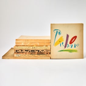 A group of Picasso monographs, including a complete set of the Lithographs