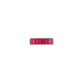 White Gold and Ruby Band Ring
