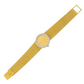 Corum Two-Color Gold and Diamond Mesh Wristwatch, Retailed by Van Cleef & Arpels