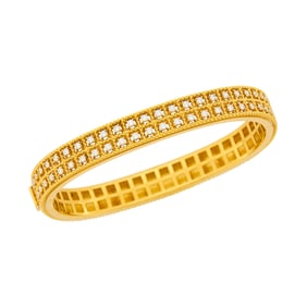 Roberto Coin Gold and Diamond Bangle Bracelet