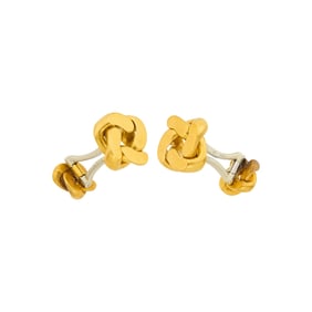 Van Cleef & Arpels Pair of Two-Color Gold Curb Link Cufflinks, France