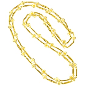 Long Gold Chain Necklace