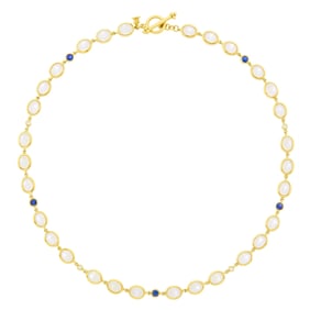 Temple St. Clair Gold, Moonstone, Sapphire and Diamond Necklace
