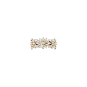 Tiffany & Co., Schlumberger Platinum, Rose Gold, Diamond and Colored Diamond 'Daisy' Band Ring