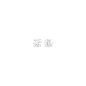 Pair of White Gold and Diamond Stud Earrings