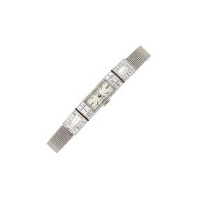 Gubelin Platinum and Diamond Wristwatch