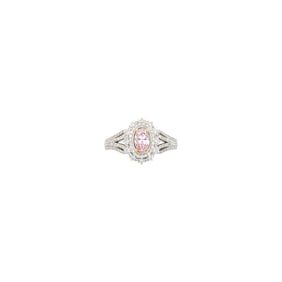 White Gold, Fancy Light Pink Diamond and Diamond Ring