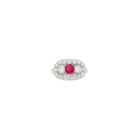 White Gold, Ruby and Diamond Ring