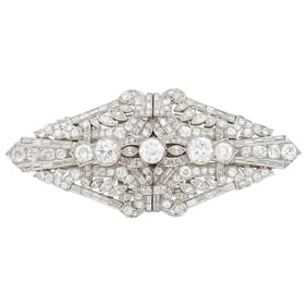 Platinum and Diamond Brooch