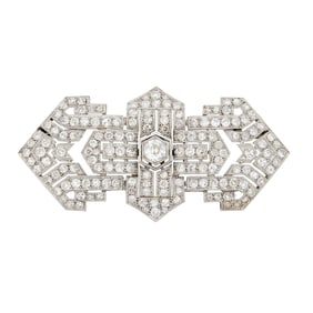 Platinum and Diamond Brooch