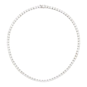 White Gold and Diamond Necklace
