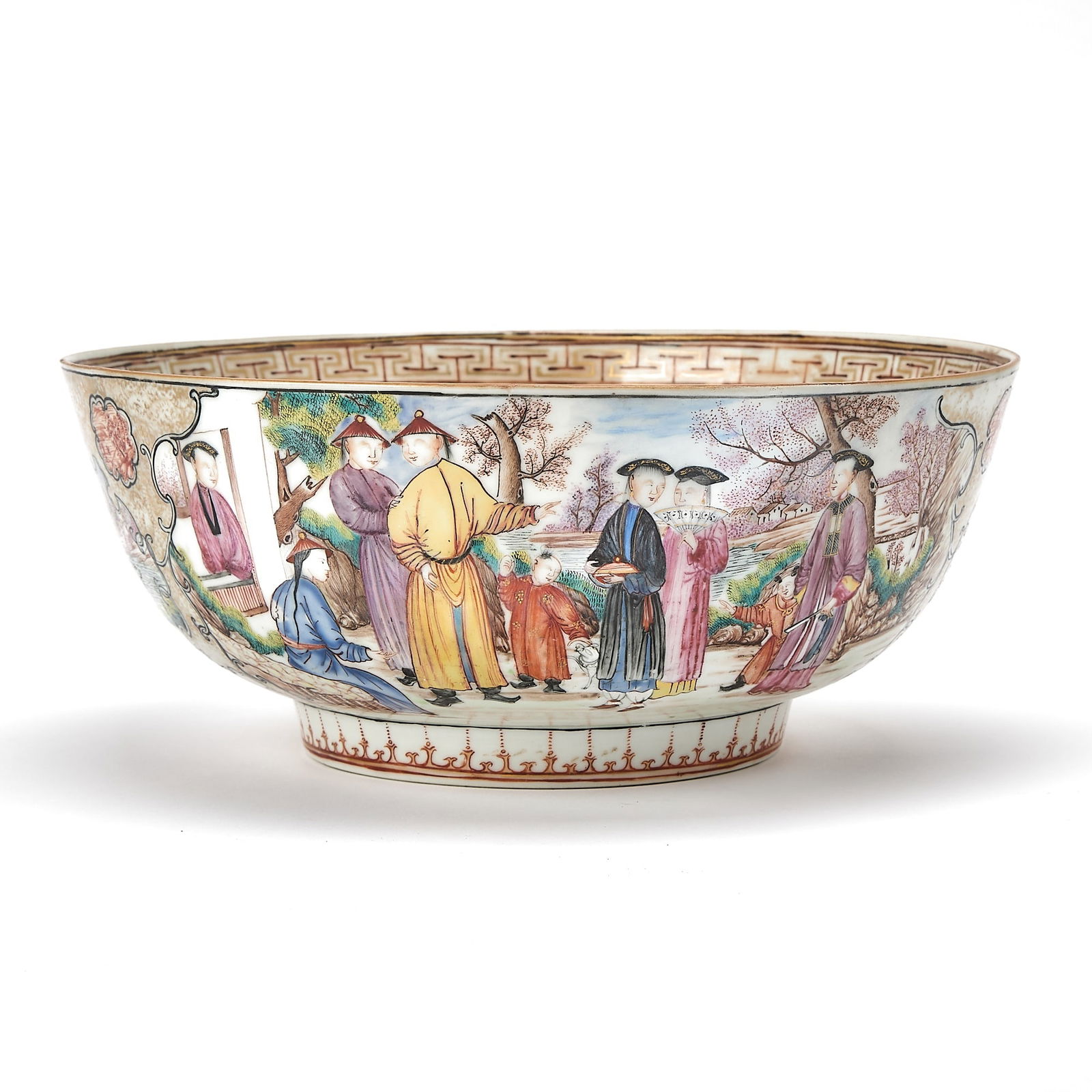 Chinese Export Famille Rose Porcelain Punch Bowl 18th Century (1 of 6)