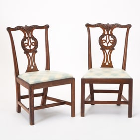 Pair of George III Style Mahogany Side Chairs