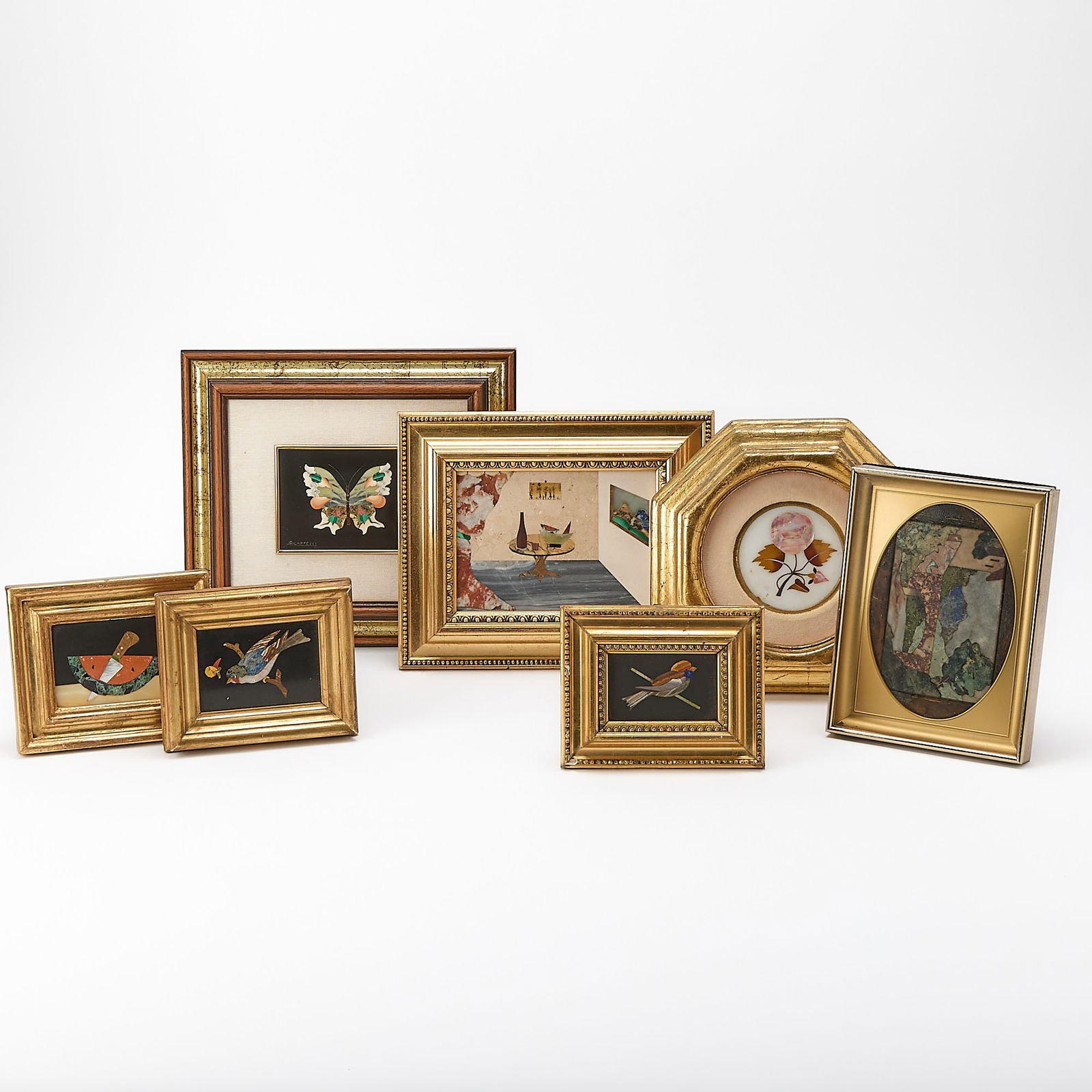 Group of Seven Pieta Dura Plaques (1 of 6)