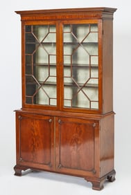 George III Mahogany Bookcase Cabinet