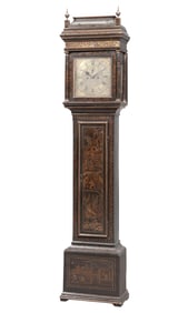 English Japanned Tall Case Clock