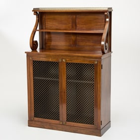 Regency Brass-Mounted Rosewood Chiffonier