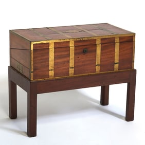 Victorian Brass Bound Mahogany Lap Desk