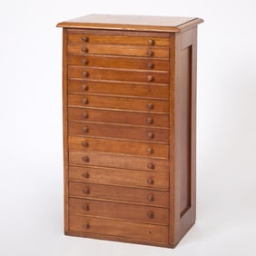 Victorian Walnut Archive Cabinet