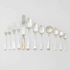 Assembled English and American Silver Flatware Service