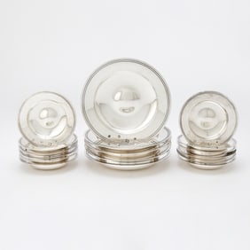 Set of English Sterling Silver Dishes