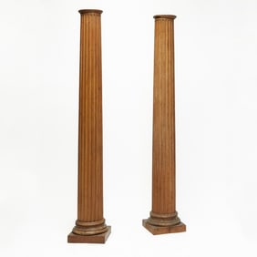 Pair of Pine Doric Columns