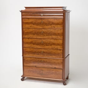 Empire Mahogany Tall Chest of Drawers